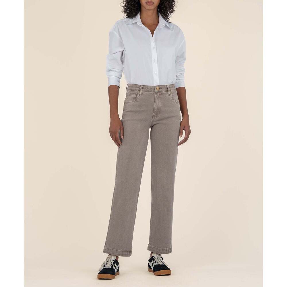 Kut from the Kloth Pattie High Rise Straight Leg Size 1212 / Cement